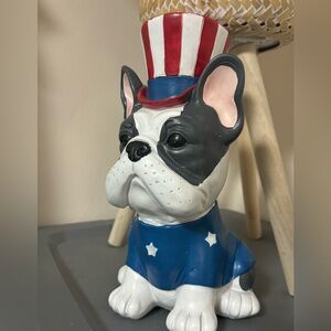 American French bulldog statue